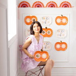 Pink & Orange Fan Bunting Banner, Shop Sweet Lulu