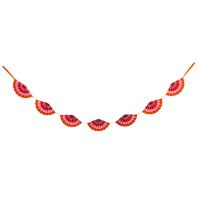 Pink & Orange Fan Bunting Banner