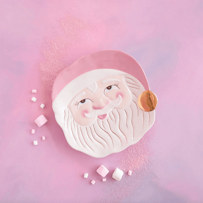 Pink Papa Noel Cookie Platter - Cream, Shop Sweet Lulu