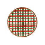 12" Plaid Round Tray, Wood, Shop Sweet Lulu