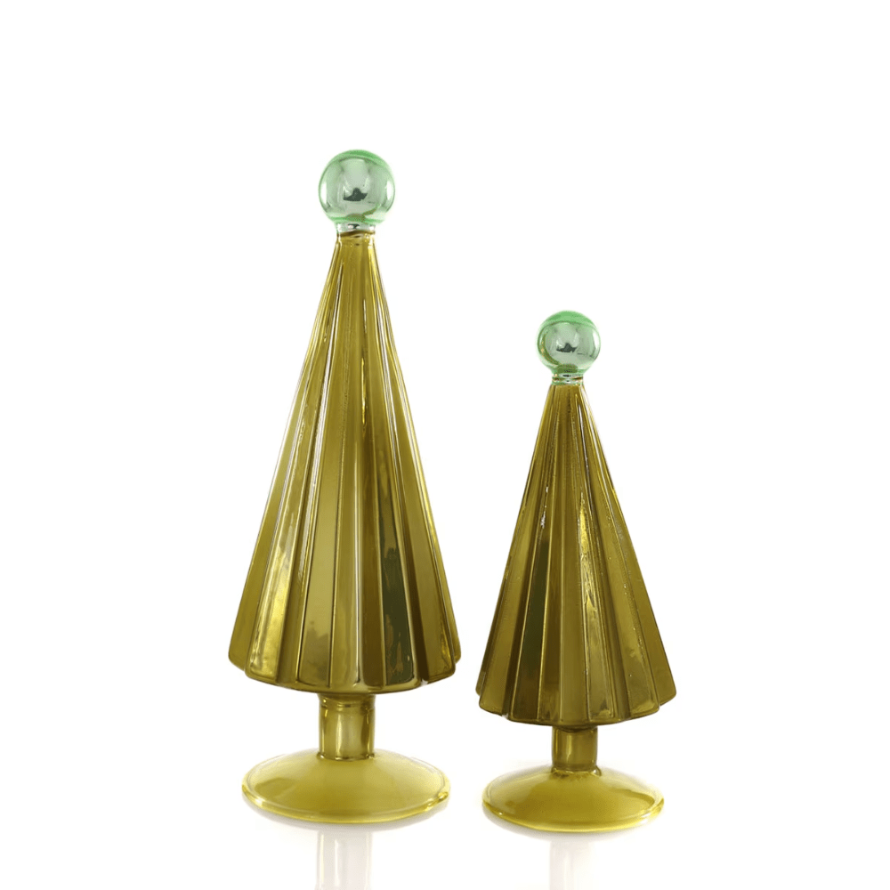 Glass Pleated Tree Set - Small Moss Aqua, Shop Sweet Lulu