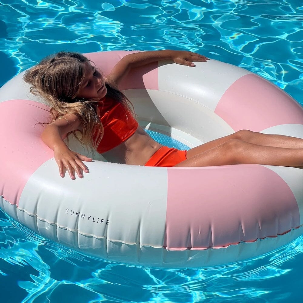 Luxe Pool Ring - Stole My Heart Pink Stripe, Shop Sweet Lulu