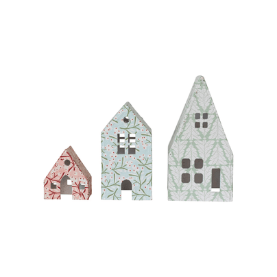 Berry & Tree Pattern Paper Mache House Set, Shop Sweet Lulu