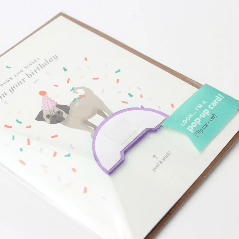  "Pugs and Kisses" Birthday Card - Shop Sweet Lulu