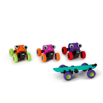 Pull Back Skateboard and Slap Bracelet - 4 Color Options