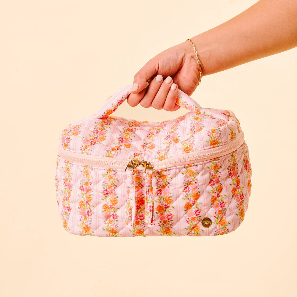 Quilted Cosmetic Bag - Petal Parade Pink, Shop Sweet Lulu