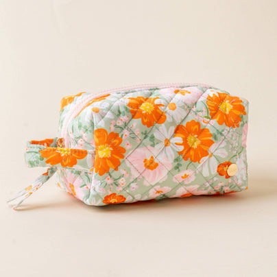 Quilted Cosmetic Pouch - Bouquet Beauty Sage, Shop Sweet Lulu