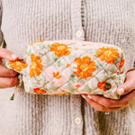 Quilted Cosmetic Pouch - Bouquet Beauty Sage, Shop Sweet Lulu