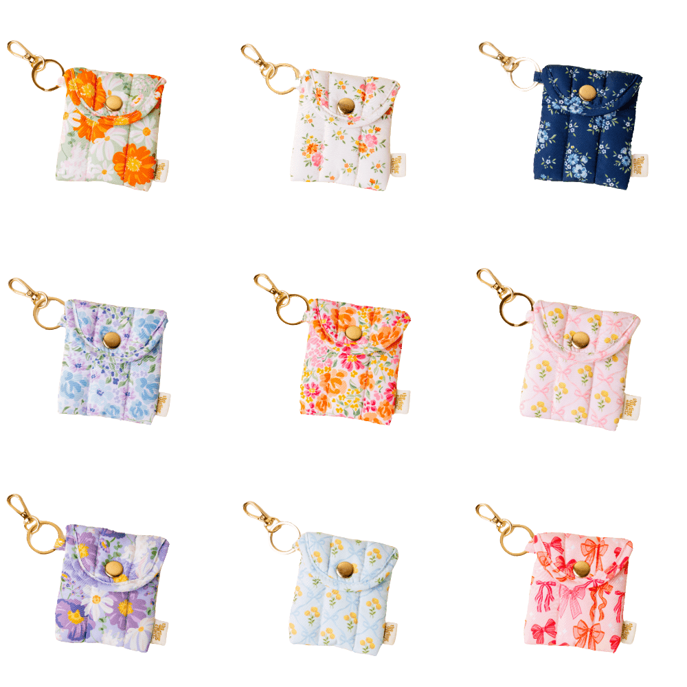 Quilted Earbud Keychain Case - 9 Style Options, Shop Sweet Lulu