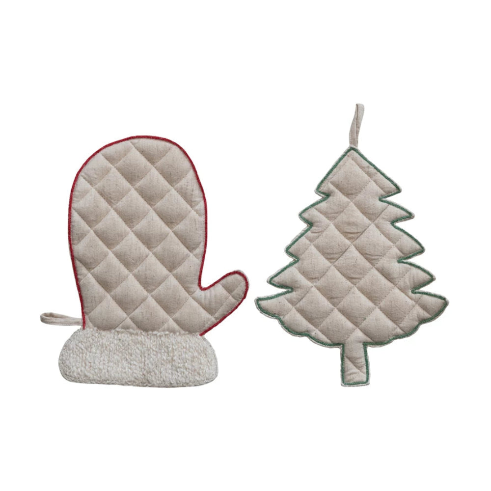Quilted & Linen Pot Holder - 2 Style Options, Shop Sweet Lulu
