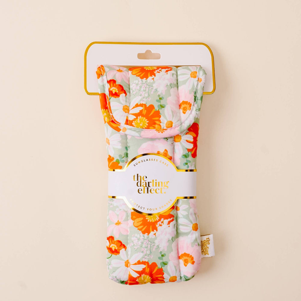 Quilted Sunglasses Case - Bouquet Beauty Sage Shop Sweet Lulu