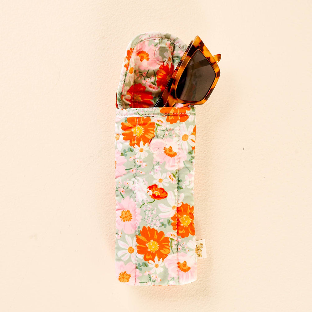 Quilted Sunglasses Case - Bouquet Beauty Sage, Shop Sweet Lulu