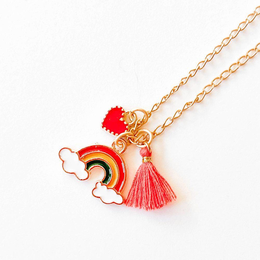 Rainbow Charm & Tassel Necklace, Shop Sweet Lulu