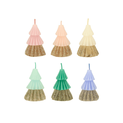Meri Meri Rainbow Glitter Tree Candles