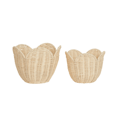 Rattan Lily Basket Set - Butter Cream, Shop Sweet Lulu