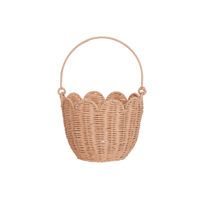 Rattan Tulip Carry Basket - Seashell Pink, Shop Sweet Lulu