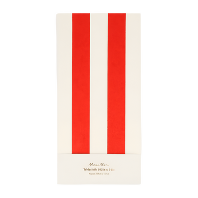 Meri Meri Red Striped Tablecloth