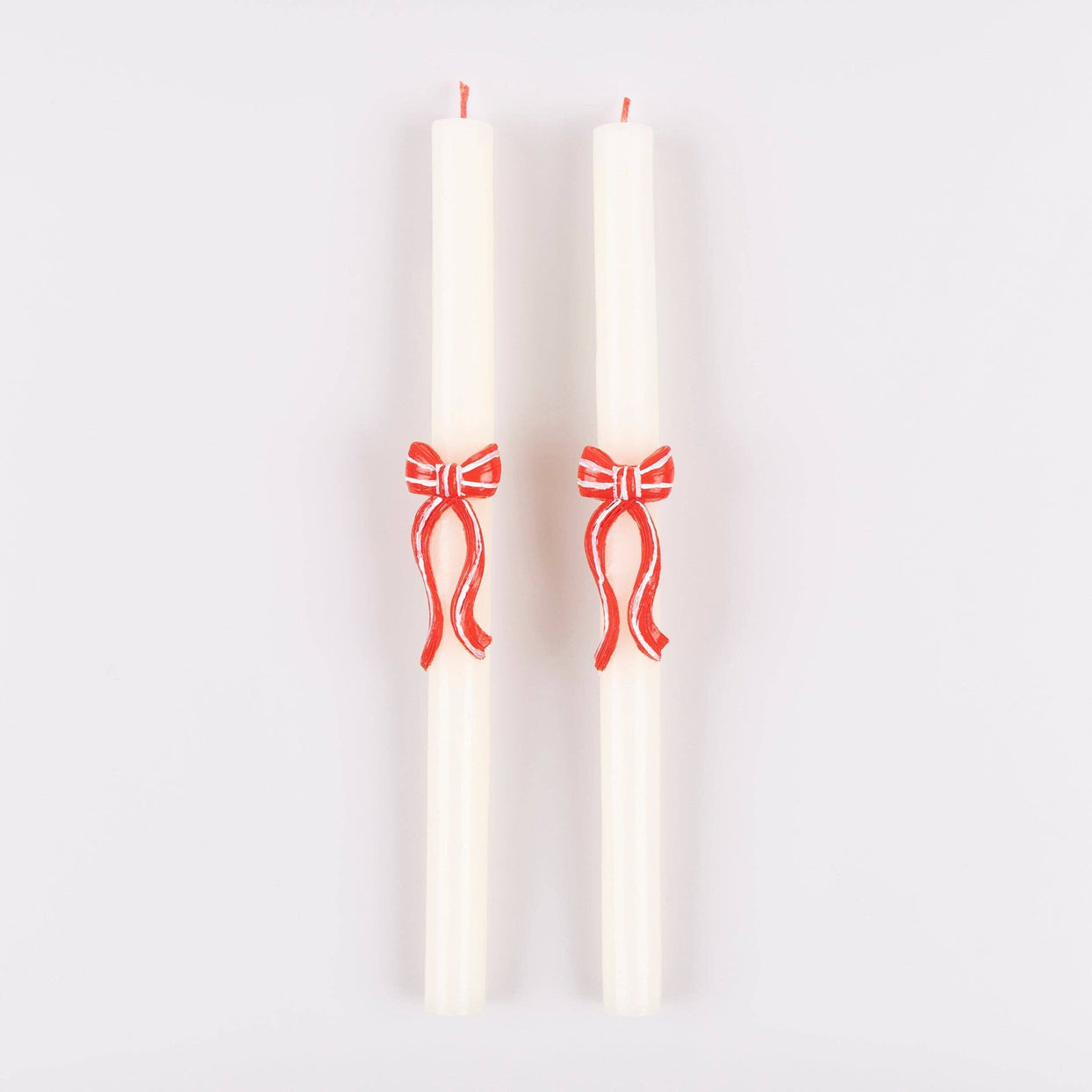 Red Stripy Bow Table Candles, Shop Sweet Lulu