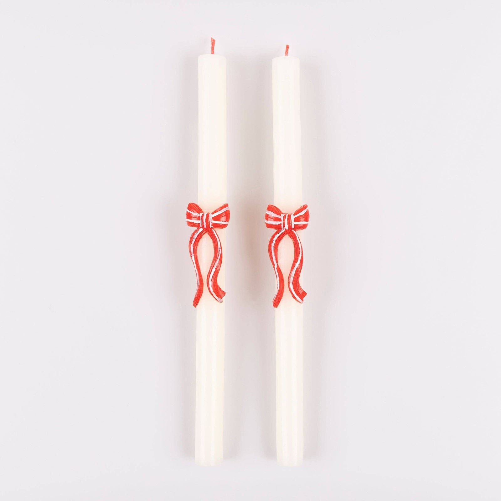 Red Stripy Bow Table Candles, Shop Sweet Lulu