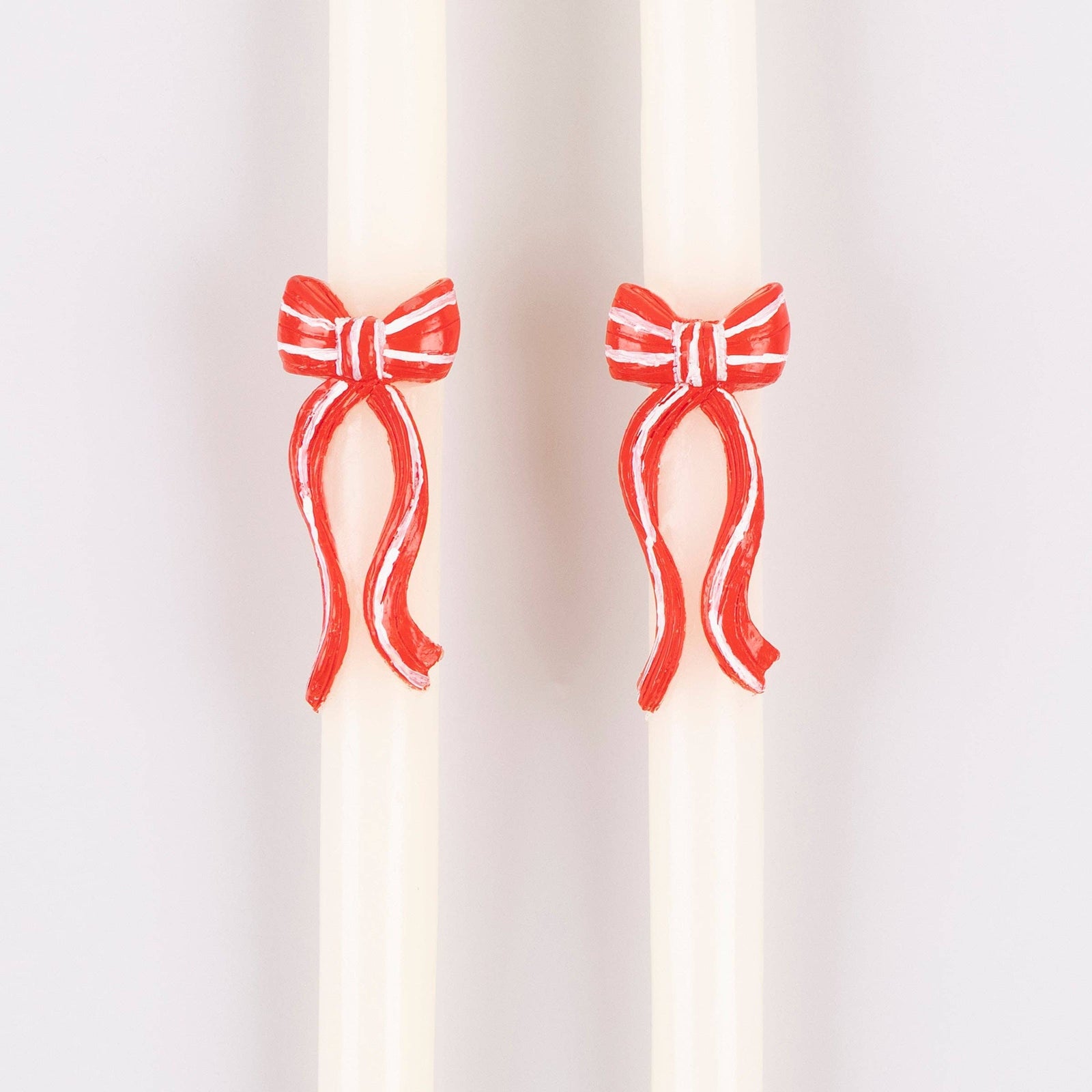 Red Stripy Bow Table Candles, Shop Sweet Lulu