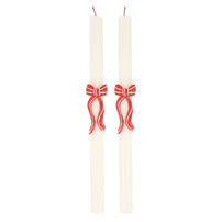 Red Stripy Bow Table Candles, Shop Sweet Lulu