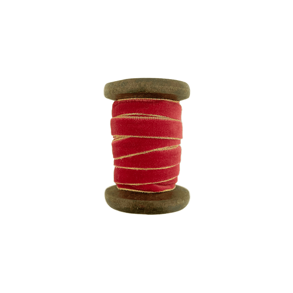 Red Velvet & Gold Trim Ribbon Spool, 5 Yd. – Shop Sweet Lulu