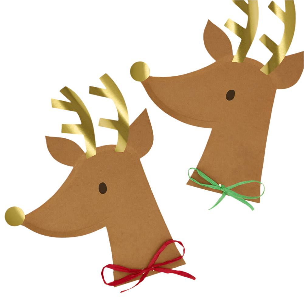 Meri Meri Reindeer With Raffia Bow Plates, Shop Sweet Lulu