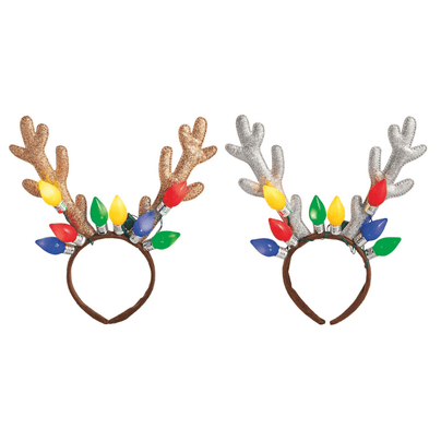 Reindeer Antlers Light-Up Bulb Headband - 2 Color Options, Shop Sweet Lulu
