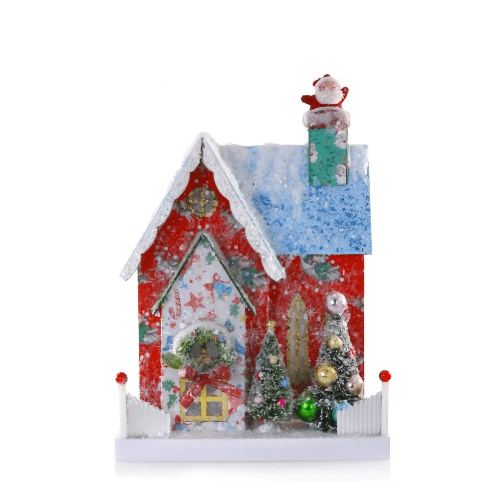 Retro Santa Abode Holiday House, Shop Sweet Lulu