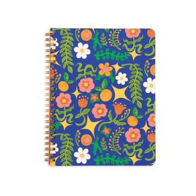 Rough Draft Mini Notebook, Navy Star Floral, Shop Sweet Lulu