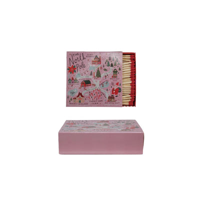 Safety Matches in North Pole Scene Matchbox