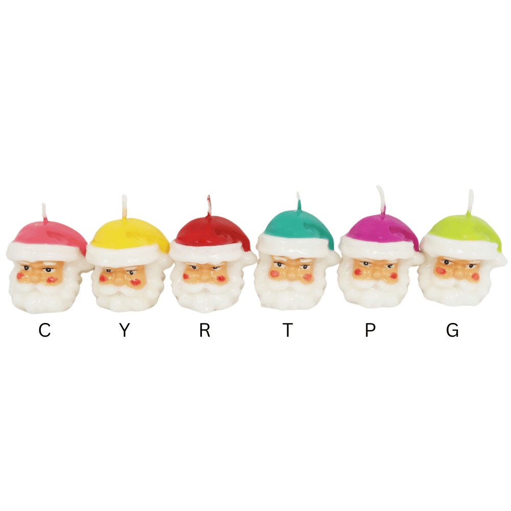 Santa Head Candle - 6 Color Options, Shop Sweet Lulu