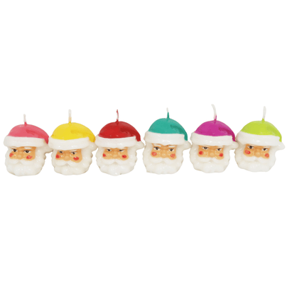 Santa Head Candle - 6 Color Options