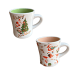 Shop Sweet Lulu, Pink and Green Santa Mugs