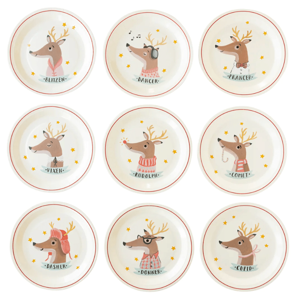 Santa's Reindeer Plates, Shop Sweet Lulu