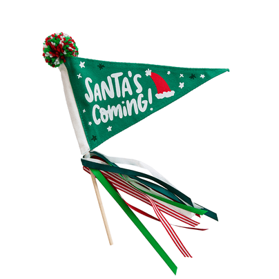 Santa's Coming Mini Pennant Flag, Green, Shop Sweet Lulu