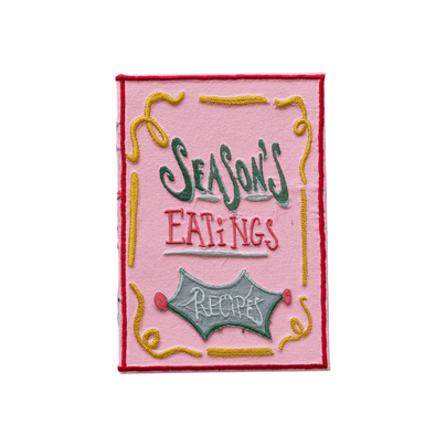 Season's Eatings Handmade Paper & Embroidered Fabric Recipe Book, Shop Sweet Lulu