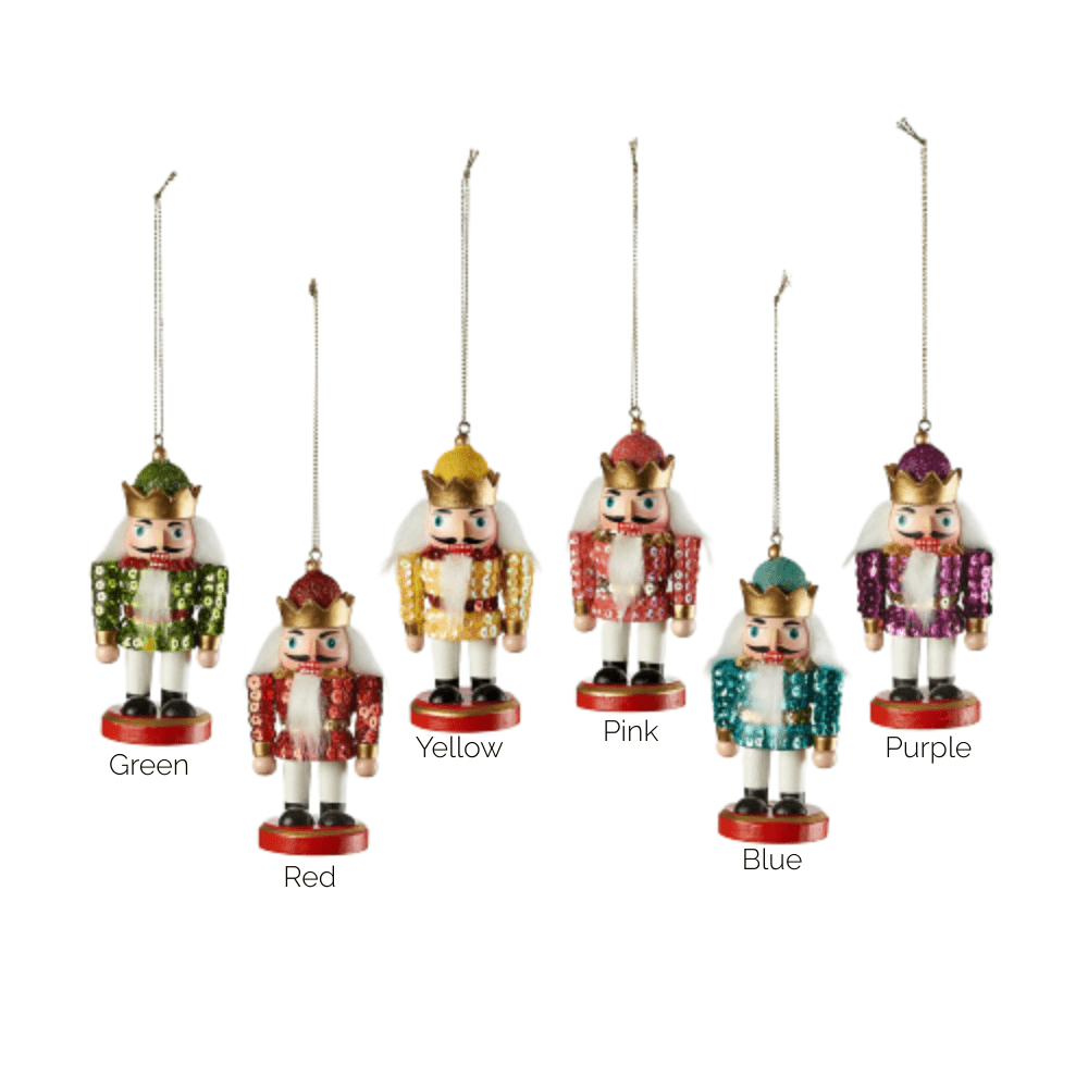 Sequin Nutcracker Ornaments - 6 Color Options, Shop Sweet Lulu