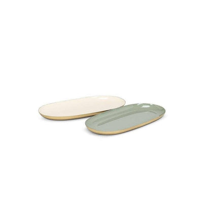 Small Oval Enamel Tray - 2 Color Options