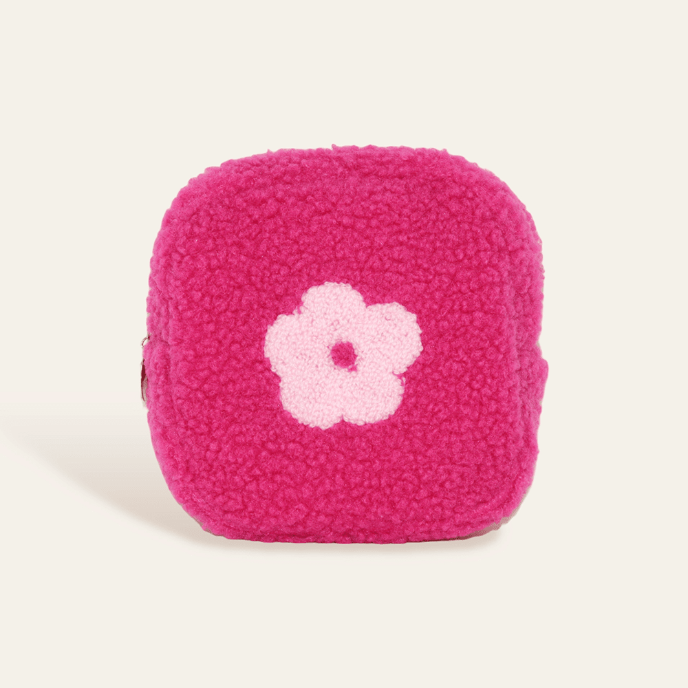 Square Teddy Pouch - Pink Flower, Shop Sweet Lulu