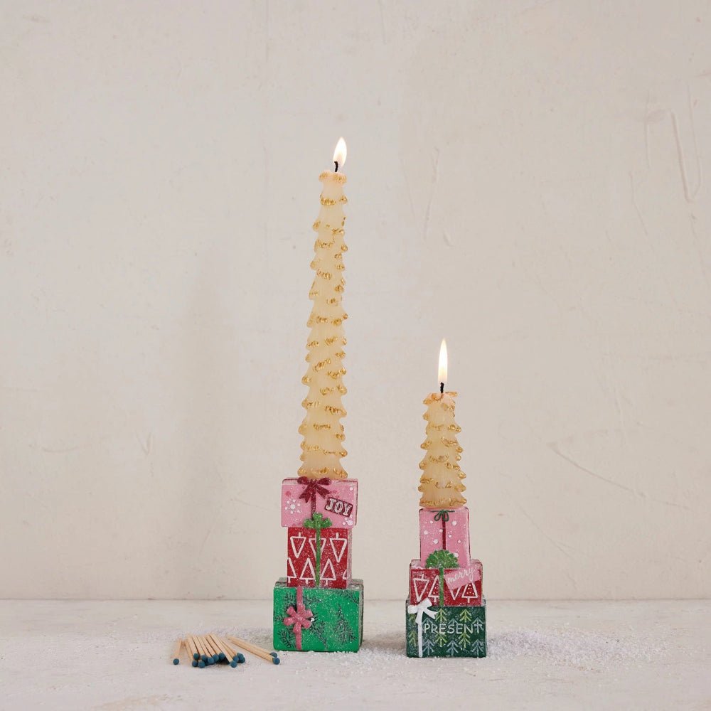 Stacked Gifts Taper Holders - Set of 2, Shop Sweet Lulu