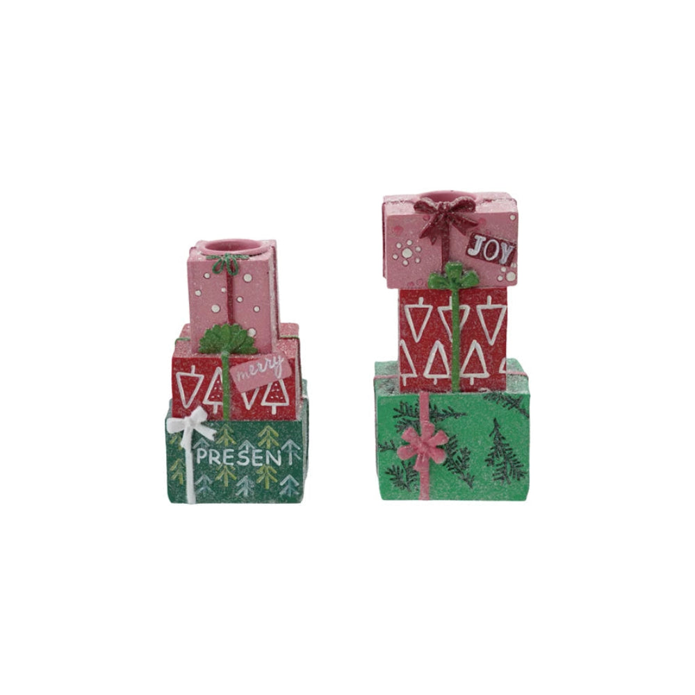 Stacked Gifts Taper Holders - Set of 2, Shop Sweet Lulu