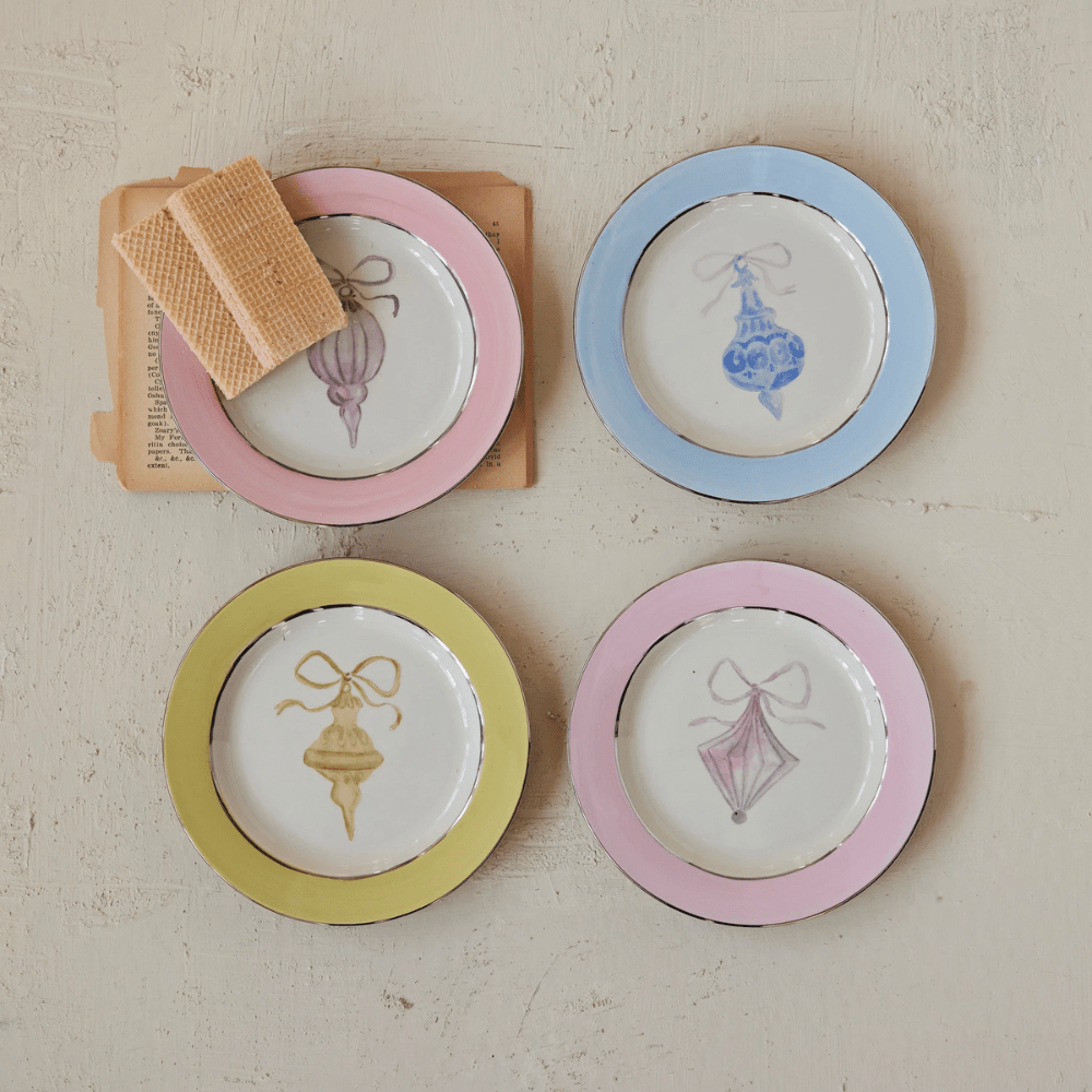 6" Stoneware Ornament Plate - 4 Color Options, Shop Sweet Lulu