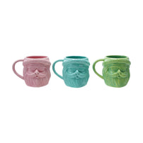Stoneware Santa Head Shaped Mugs - 3 Color Options, Shop Sweet Lulu
