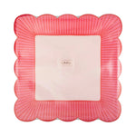 Striped Edge Scalloped Square Plates, Shop Sweet Lulu