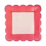 Striped Edge Scalloped Square Plates, Shop Sweet Lulu