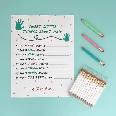 Sweet Little Things About Dad - Free Printable