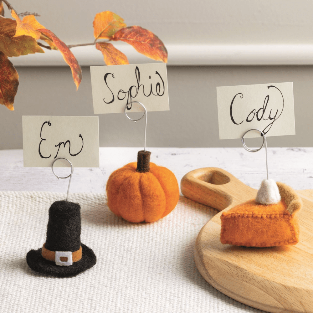 Thanksgiving Felt Placecard Holders - 3 Style Options, Shop Sweet Lulu