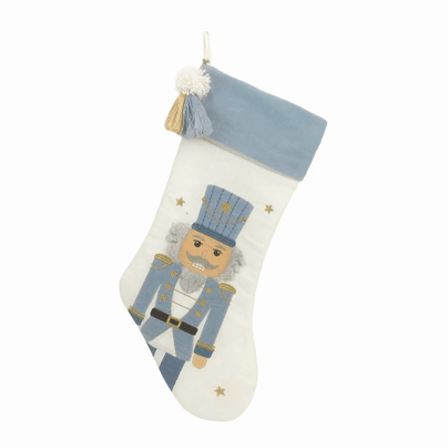 Tassled Nutcracker Stocking - Winter Blue, Shop Sweet Lulu