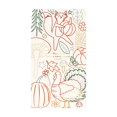 Meri Meri Thanksgiving Color In Activity Tablecloth
